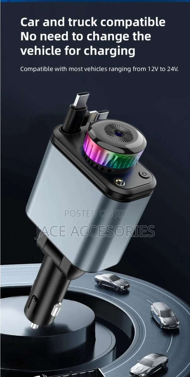 Retractable 5 in 1car Charger Starlight -Aromatherapy - thumbnail 2