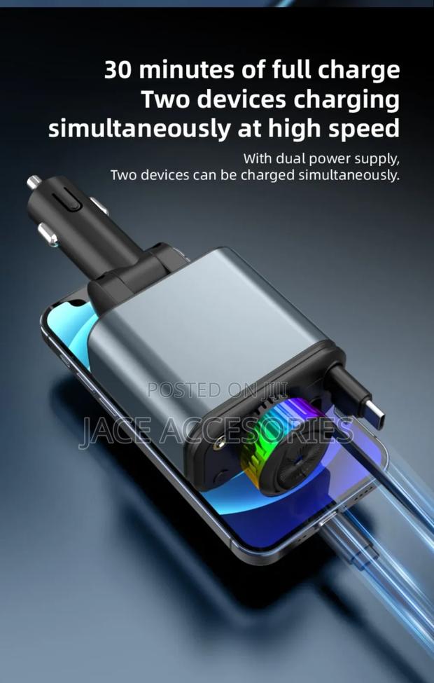 Retractable 5 in 1car Charger Starlight -Aromatherapy - thumbnail 4