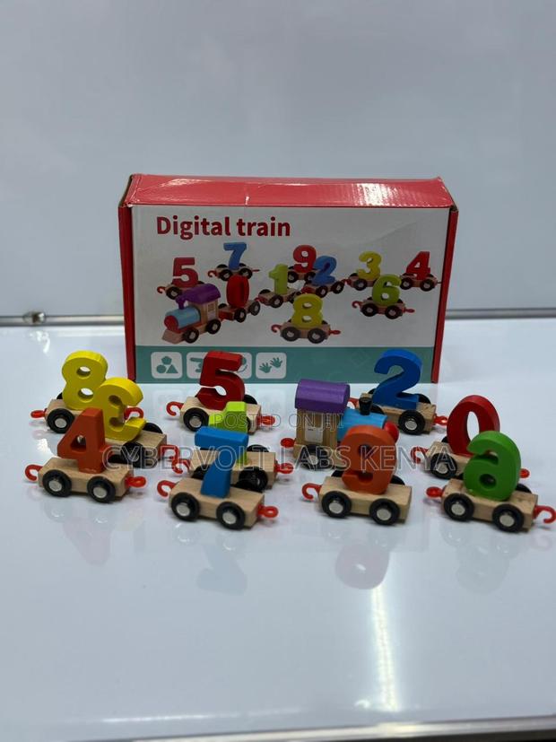 Wooden Digital Number Train – Educational Toy for Kids