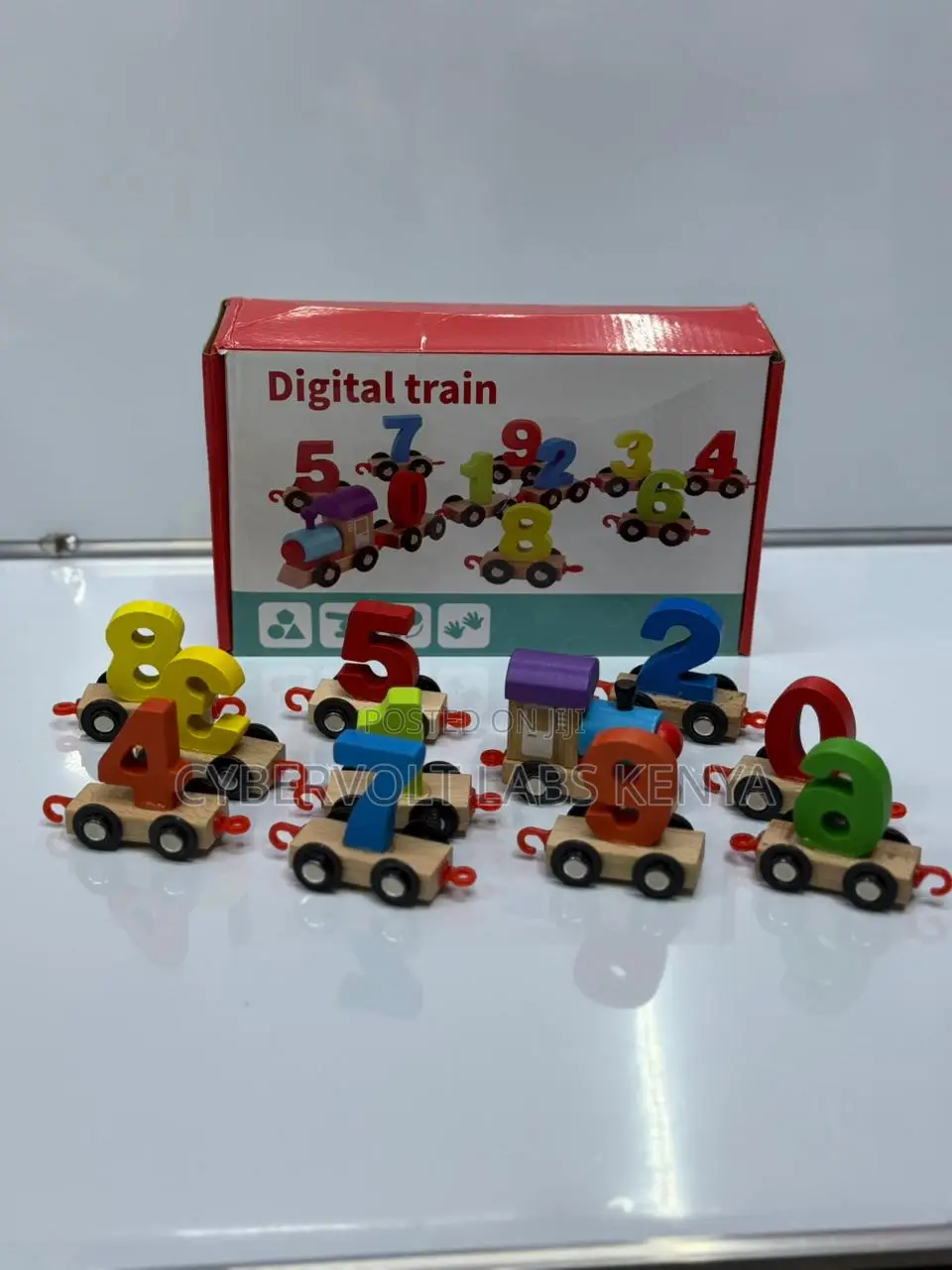 Wooden Digital Number Train – Educational Toy for Kids
