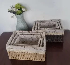 Woven Storage Baskets Set – Home Organizer Makuti Basket
