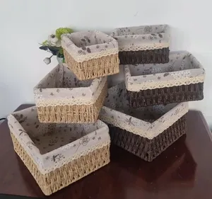Woven Storage Baskets Set – Home Organizer Makuti Basket