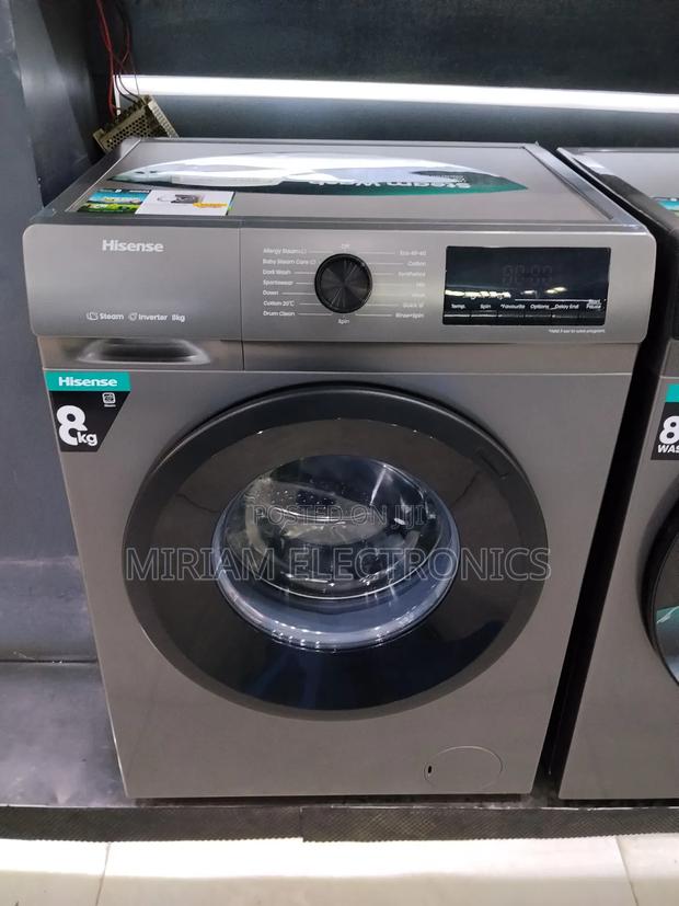 Hisense 8kg Front Load Washing Machine Silver - thumbnail 3