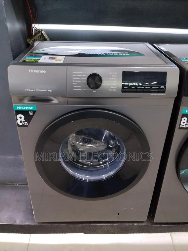 Hisense 8kg Front Load Washing Machine Silver - thumbnail 4