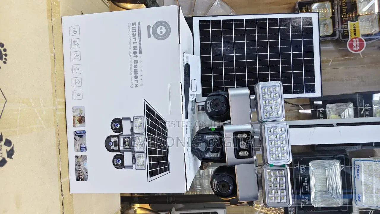 *4g Triple Lens Solar PTZ Camera With Light*