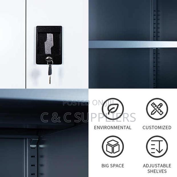 2-Door Modern Metallic File Cabinet - thumbnail 5