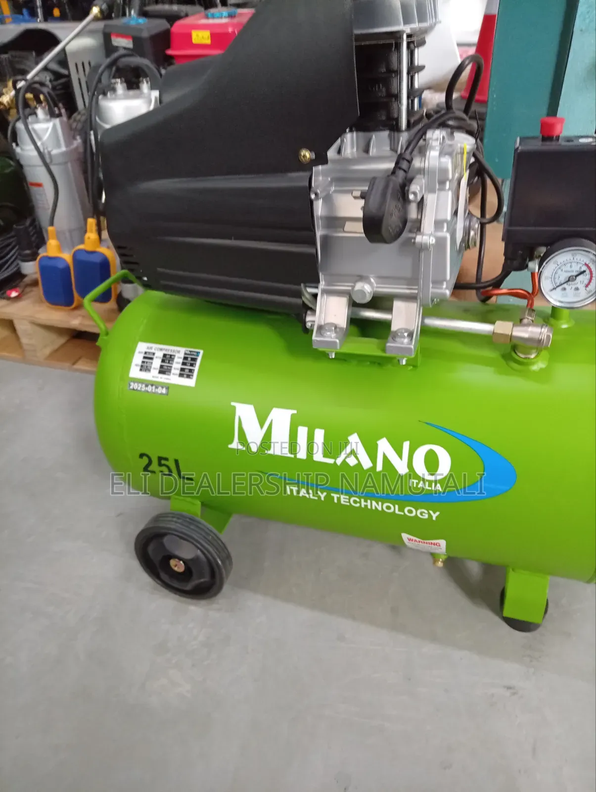 Milano 50l 2.5hp Heavy Duty Air Compressor – 8 Bar, 115 Psi