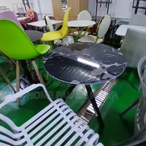 Glass Table: 3 Legged Leisure Table With Marble Top