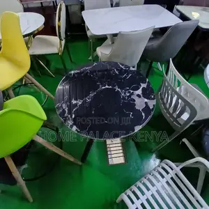 Glass Table: 3 Legged Leisure Table With Marble Top