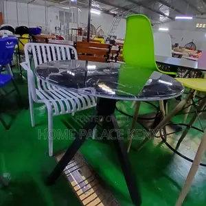 Glass Table: 3 Legged Leisure Table With Marble Top
