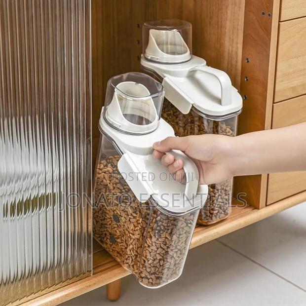 Airtight Cereal Dispenser 2000ml Food Storage Container Cup - thumbnail 5