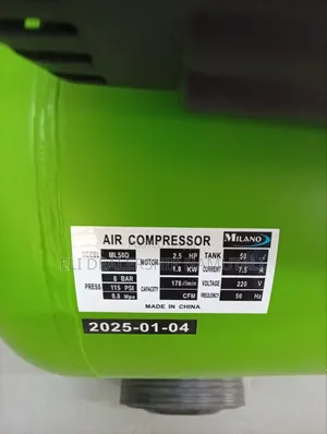 Professional 50l Air Compressor – Milano 2.5hp Oil Lubricated
