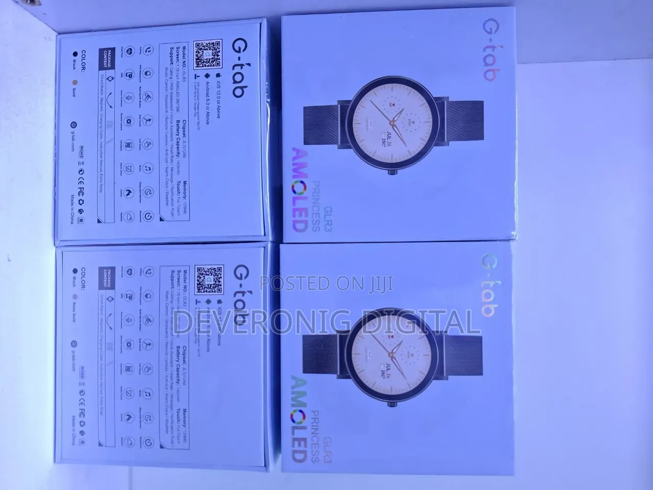 Gtab
Glr3
Smart Watch 
Gold Black