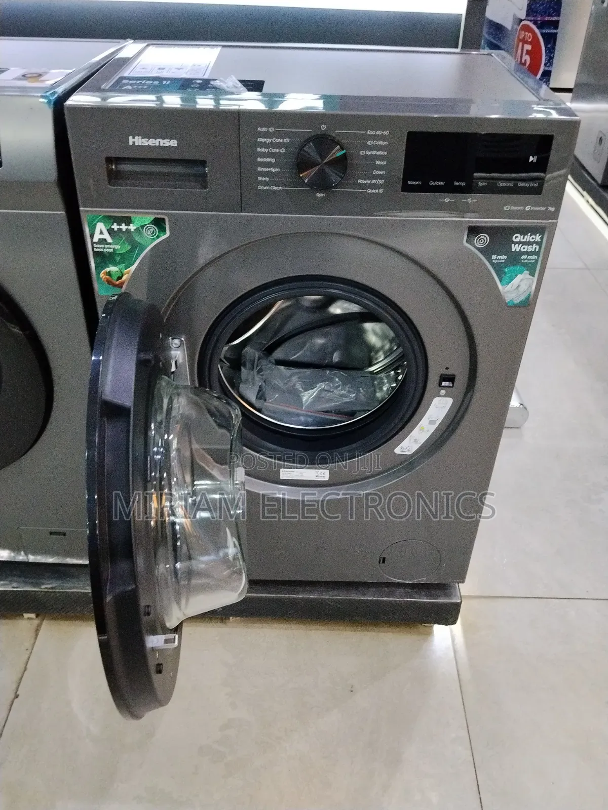 Hisense 7kg Front Load Washing Machine Wash and Spin Silver