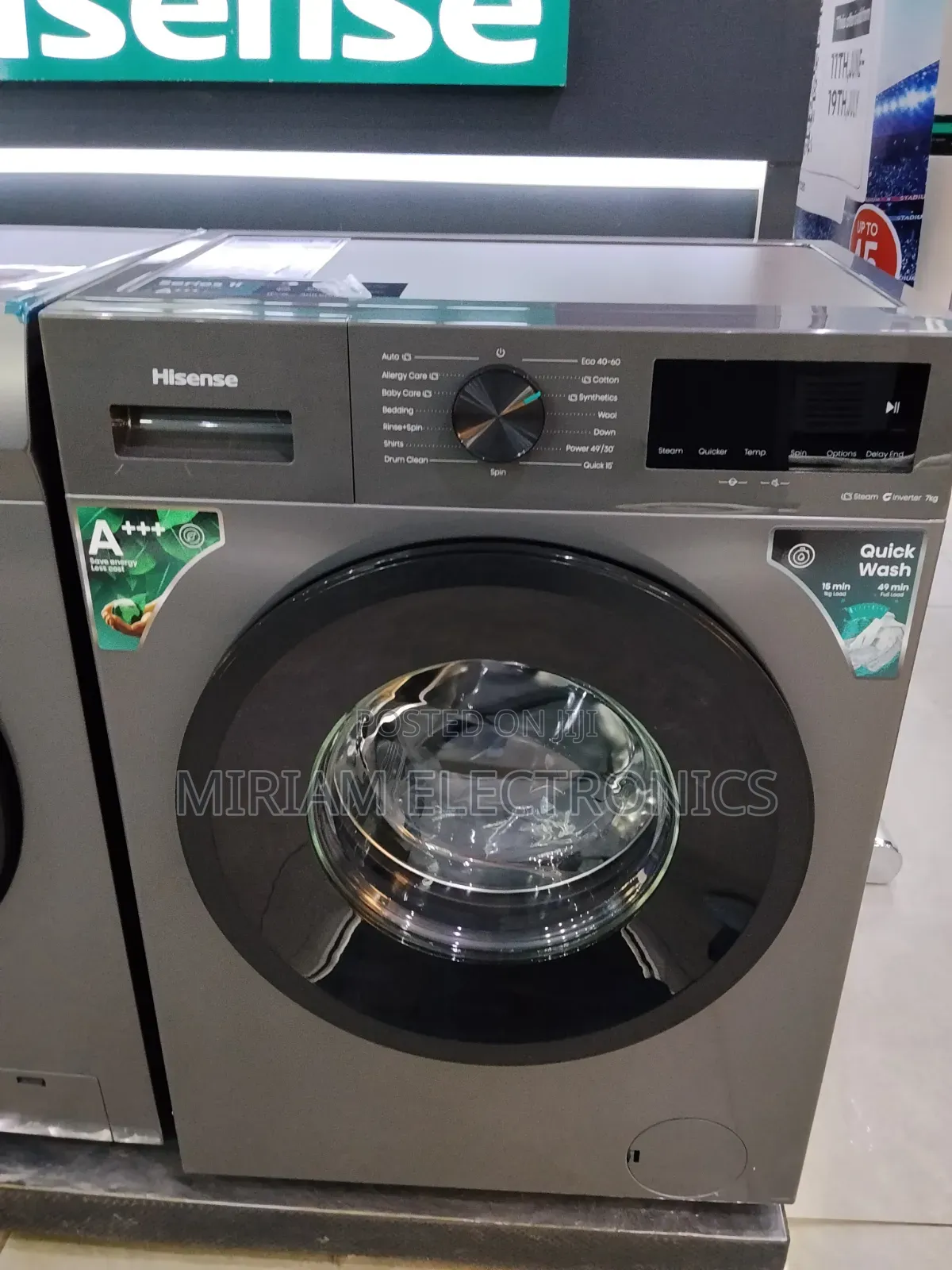 Hisense 7kg Front Load Washing Machine Wash and Spin Silver