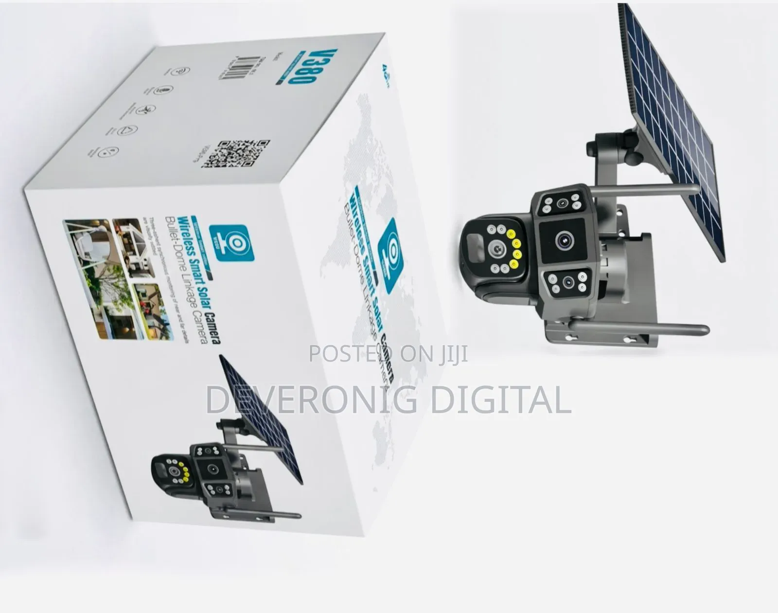 *Solar Camera With Dual Lenses Sim Card 4g