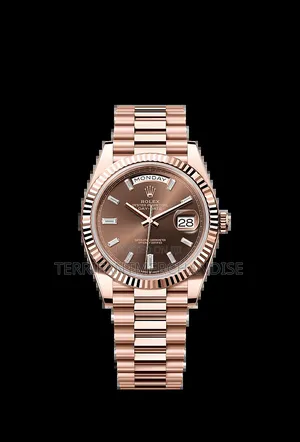 Rolex Day-Date 40 
Chocolate Dial, Everose Gold, 40.0 Mm