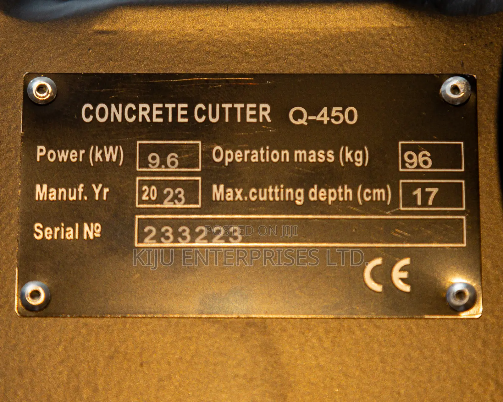 Ace Q-450 Concrete Cutter 17cm Depth 9.6kw Petrol Floor Saw