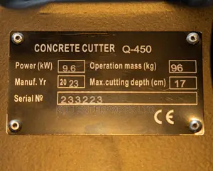 Ace Q-450 Concrete Cutter 17cm Depth 9.6kw Petrol Floor Saw