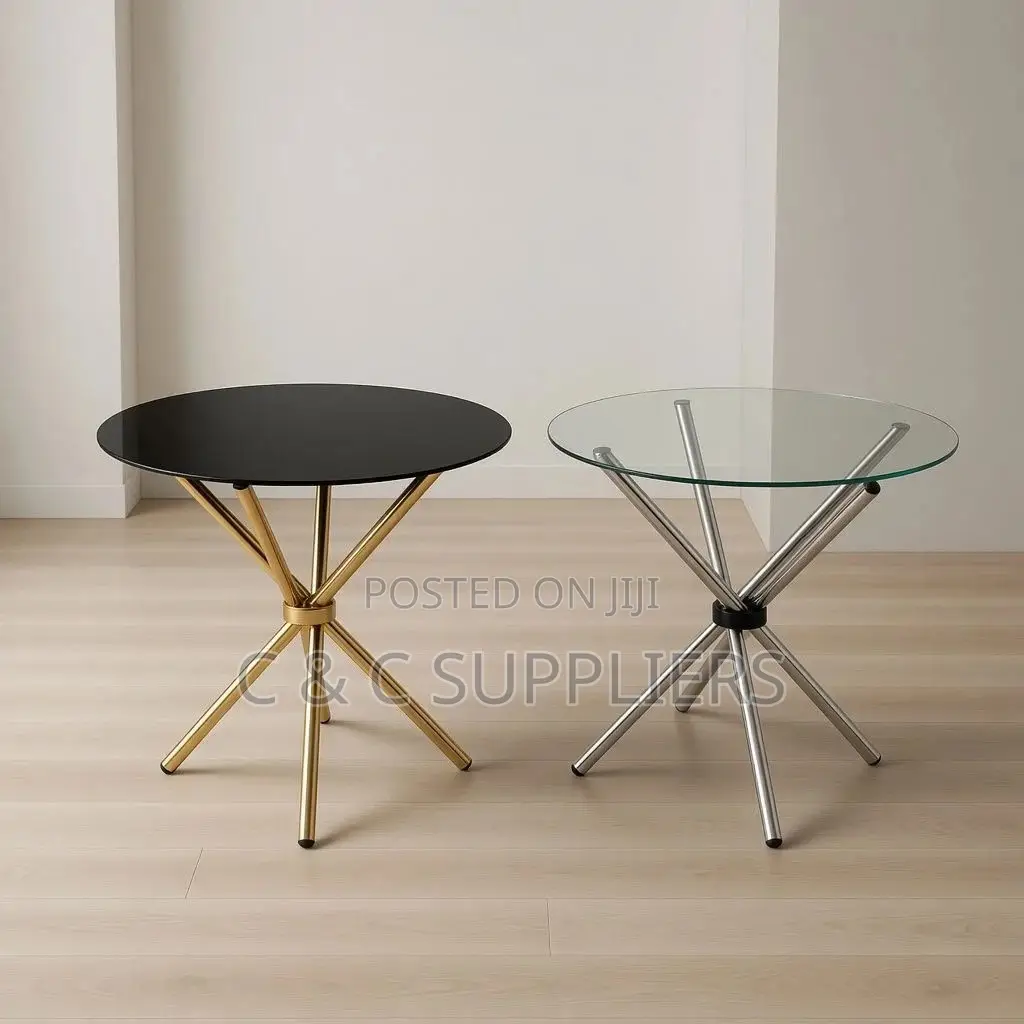 Round Dining Home Table With Glass Top