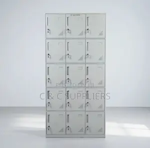 15 Door's White Gym Locker Cabinet