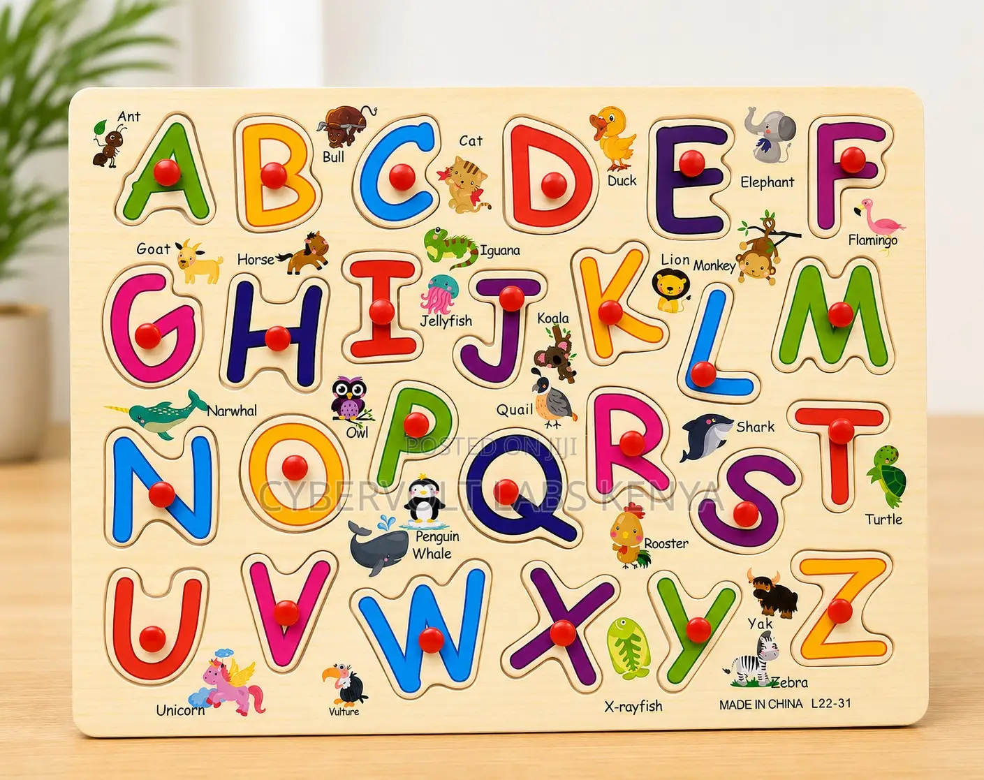 Wooden Alphabet Puzzle Board for Kids