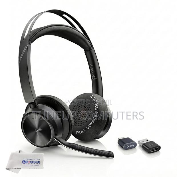 Poly Voyager Focus 2 Wired/ Wireless Bluetooth Stereo Headset