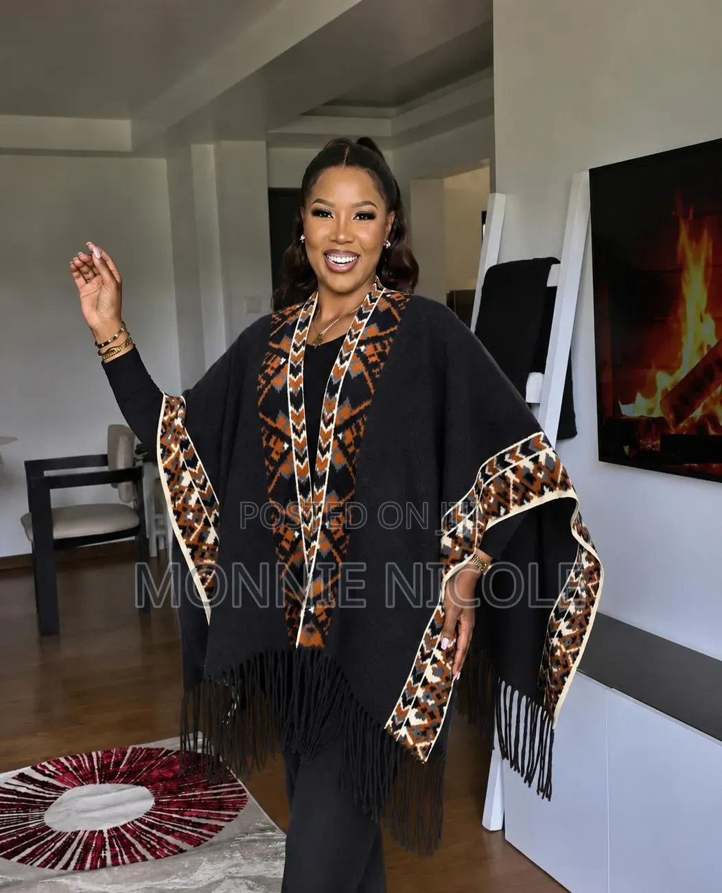 Ladies Warm Trendy Poncho Wraps