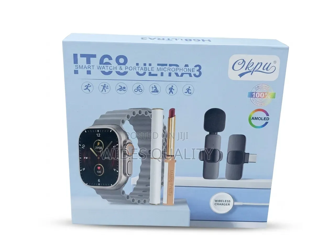 Smartwatch and Portable Microphone Kit.