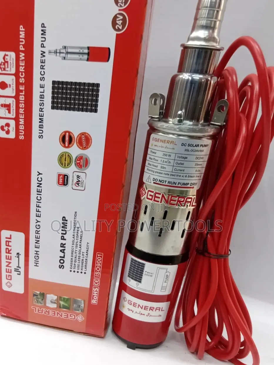 250w Solar Pump Kit With 50m Head - Stainless Steel, Plug Play