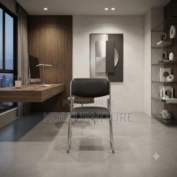 Office Chairs; Visitors Office Reception Chrome Chairs - thumbnail 2