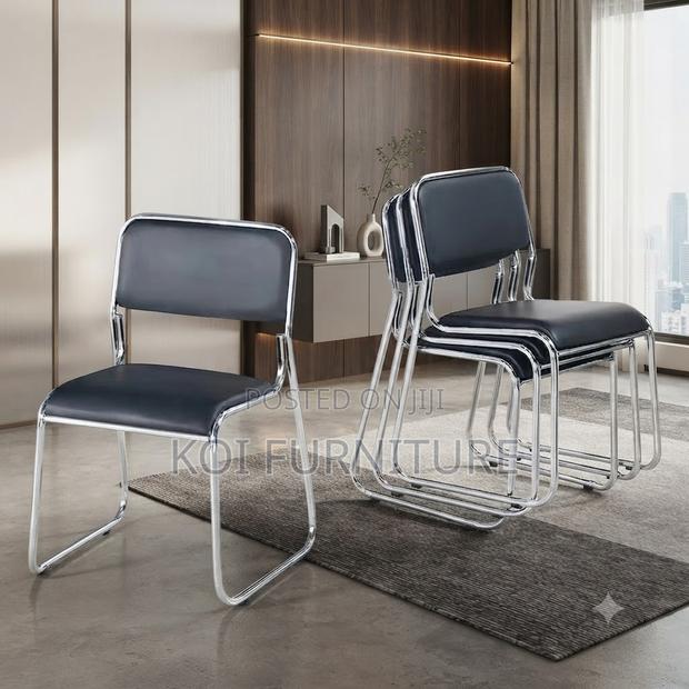Office Chairs; Visitors Office Reception Chrome Chairs - thumbnail 3