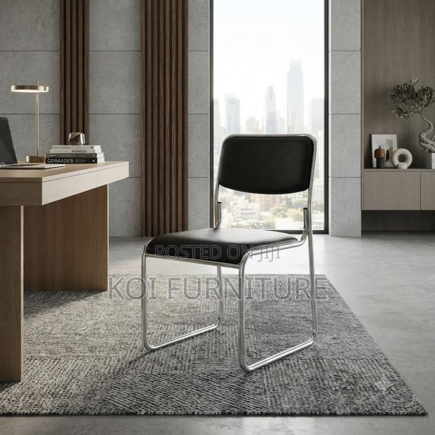 Office Chairs; Visitors Office Reception Chrome Chairs - thumbnail 5