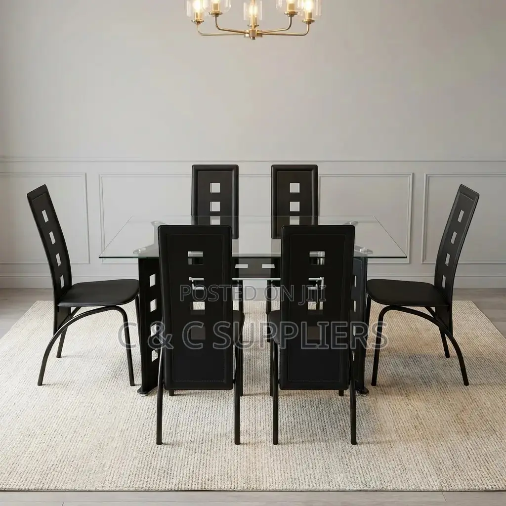6-Seater Glass Dining Set