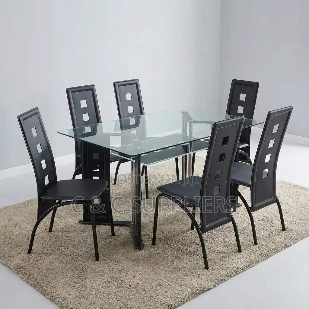6-Seater Glass Dining Set