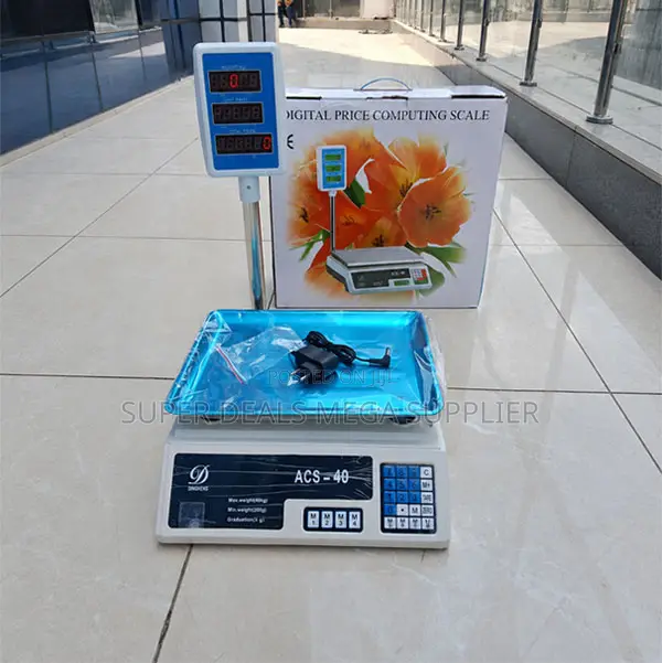 Rechargeable Battery Acs 40 40kgs Computerized Electronic Weight Scale