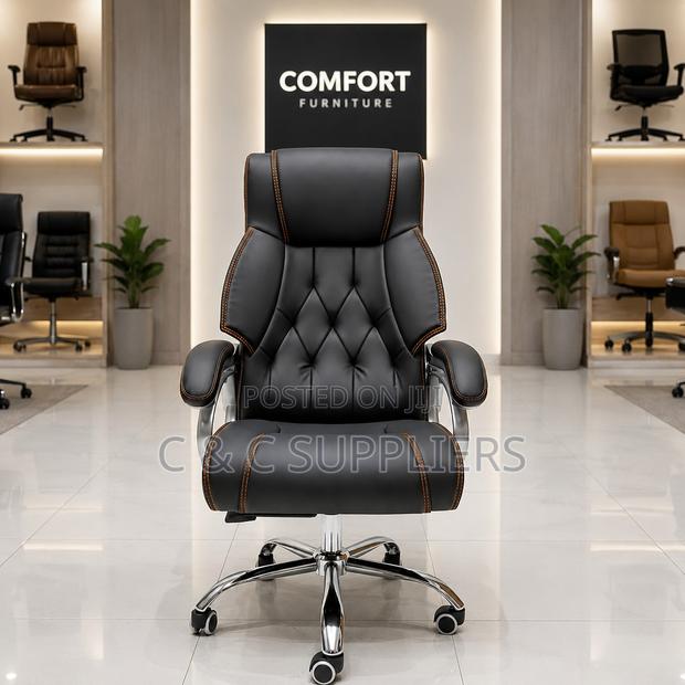 High Back Leather Ceo's Chair - thumbnail 2