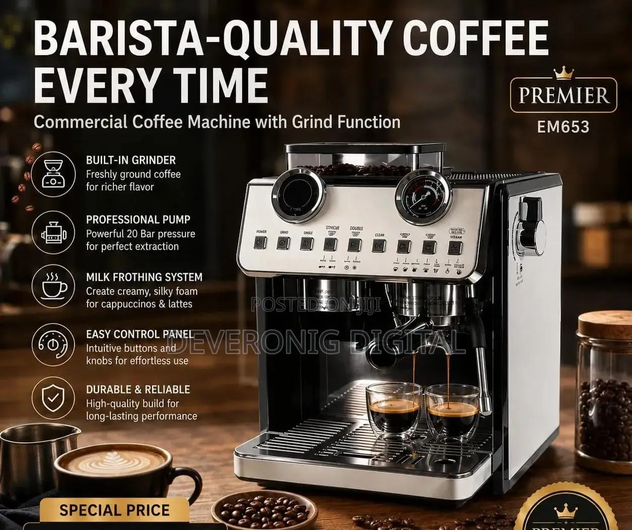 Premier Commercial Coffee Grinder Machine
