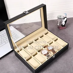 12 Slot Leather Watch Organizer