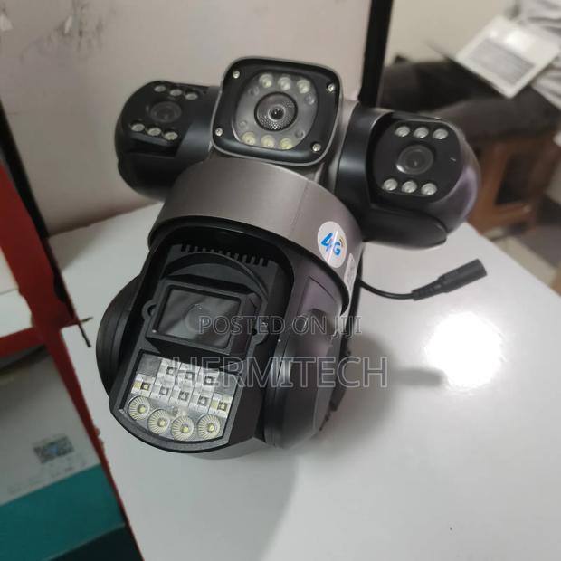 Triple Lenses 4g Electric Model CCTV Surveillance Camera