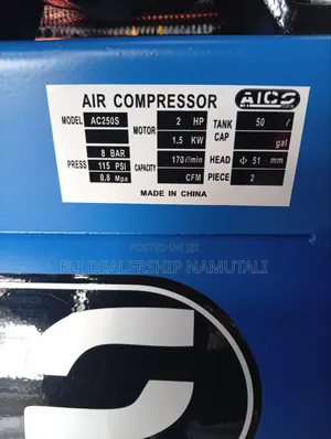 50l Aico Air Compressor 2hp/High Performance Twin Cylinder Compressor