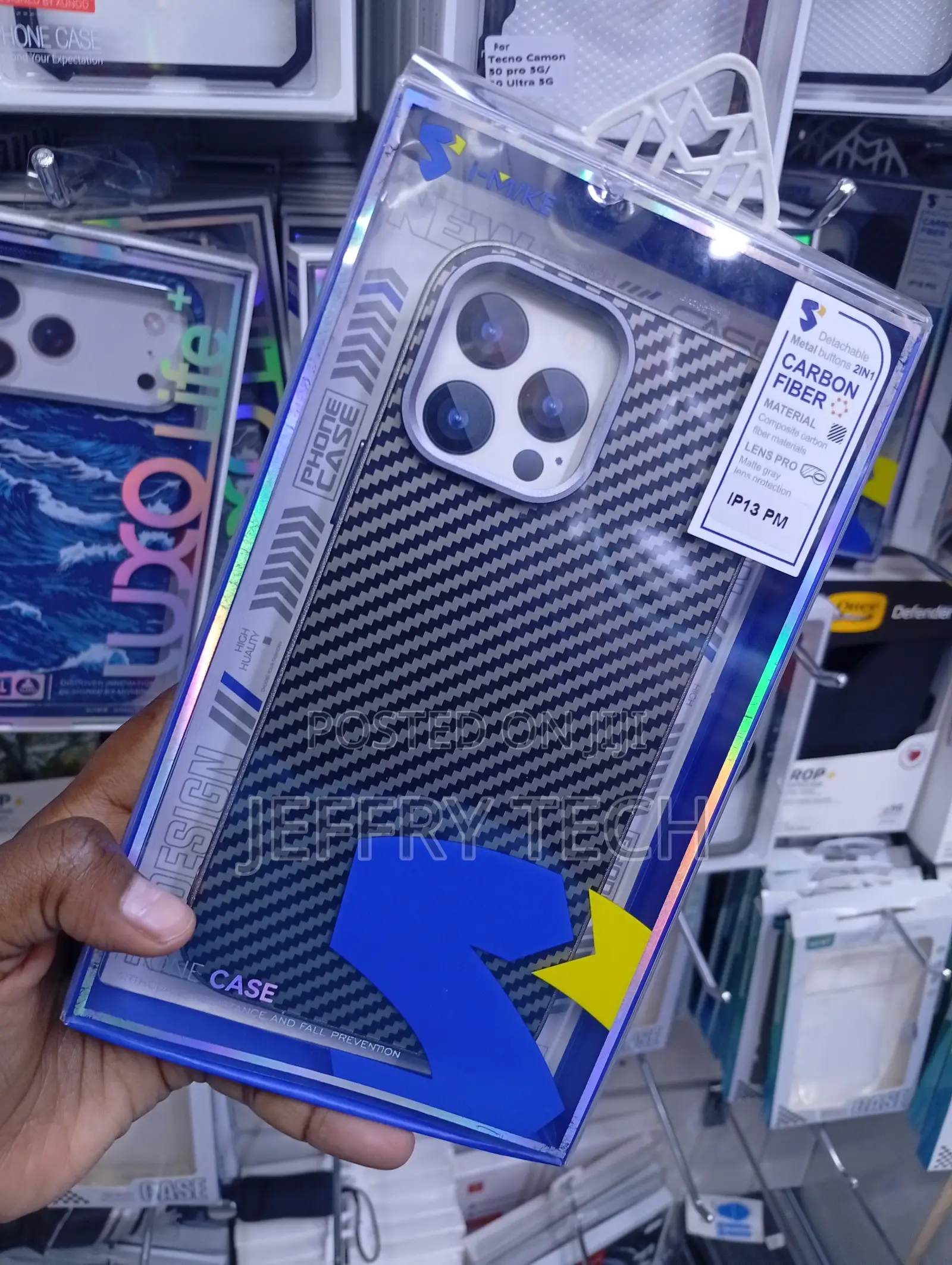 iPhone 13 Pro Max S-T-Mike Carbon Fiber Phone Case