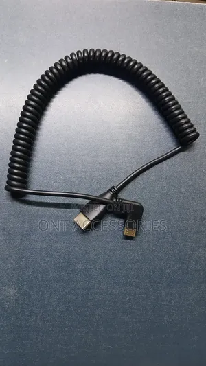 Coiled Hdmi to Right Angled Mini