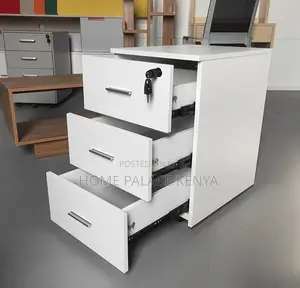 Drawer Chest: Lockable 3 Tier Filing Cabinet for Home Office