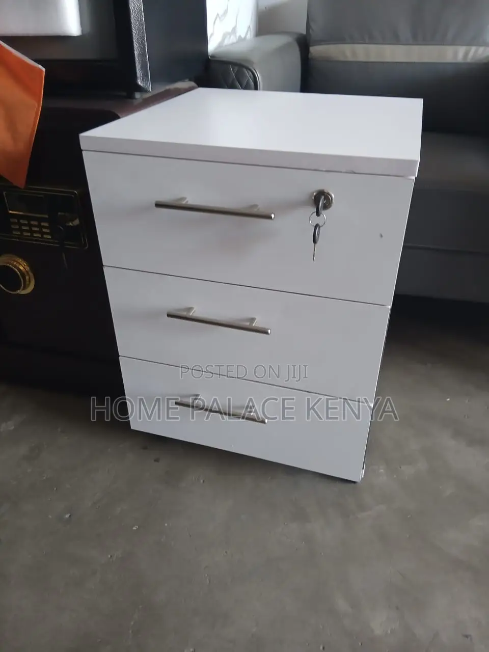 Drawer Chest: Lockable 3 Tier Filing Cabinet for Home Office