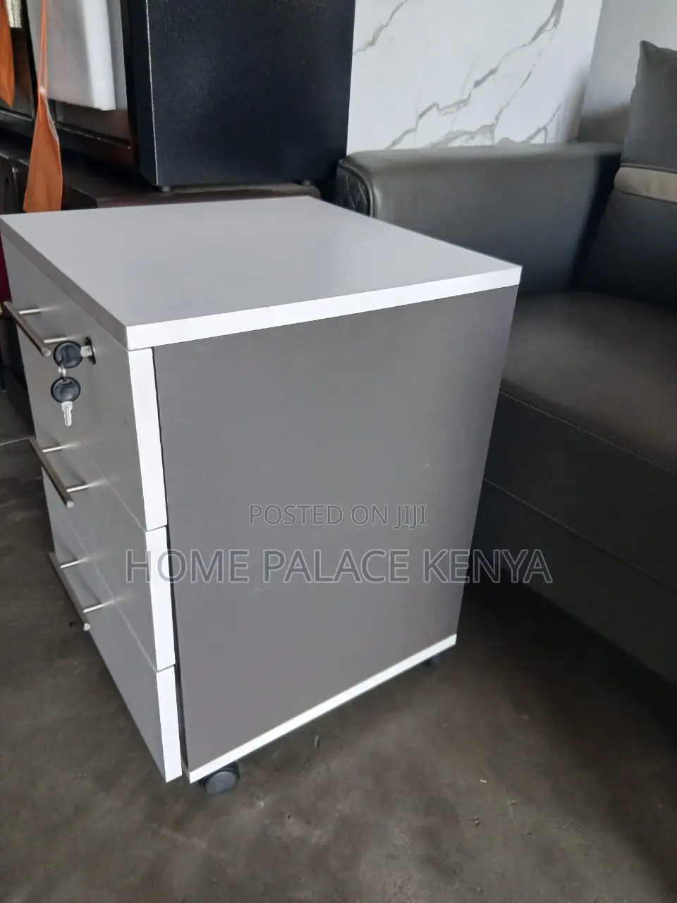 Drawer Chest: Lockable 3 Tier Filing Cabinet for Home Office