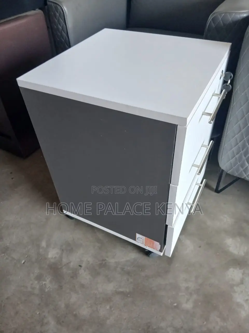 Drawer Chest: Lockable 3 Tier Filing Cabinet for Home Office