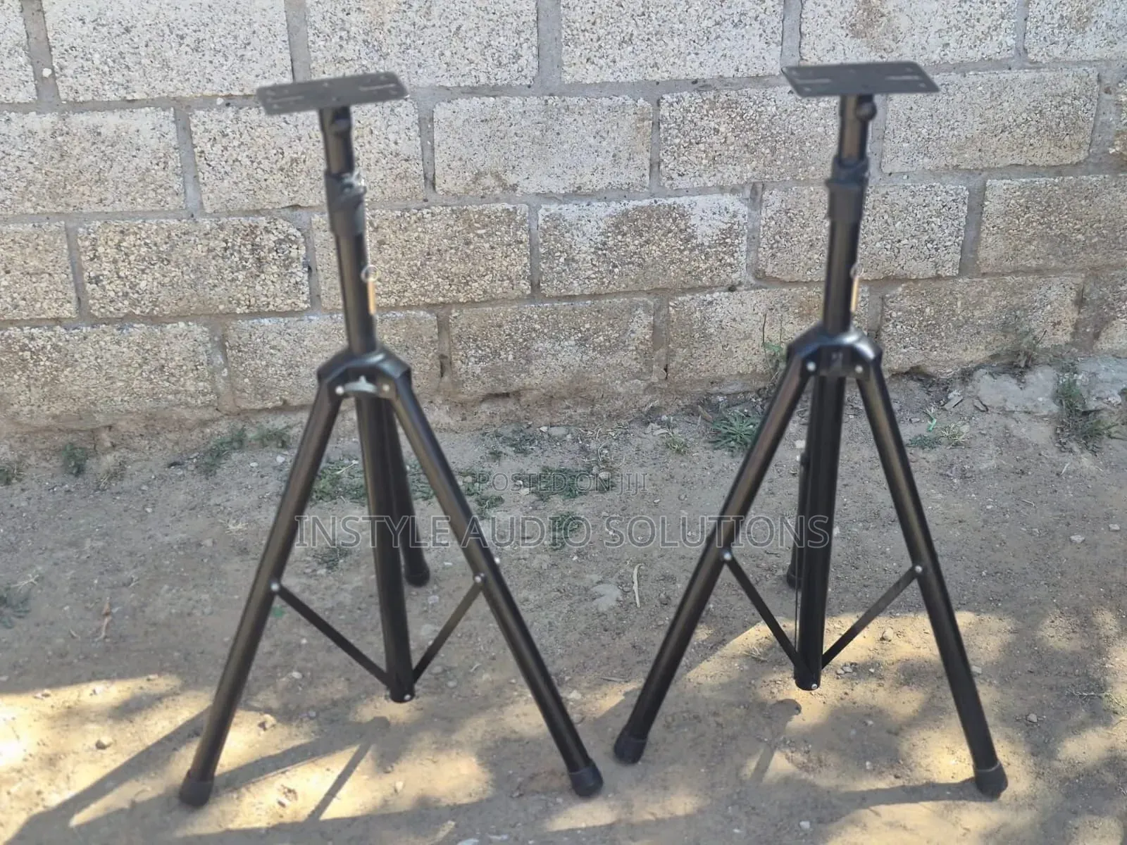 Adjustable Black Metallic Top Quality Speaker Stands