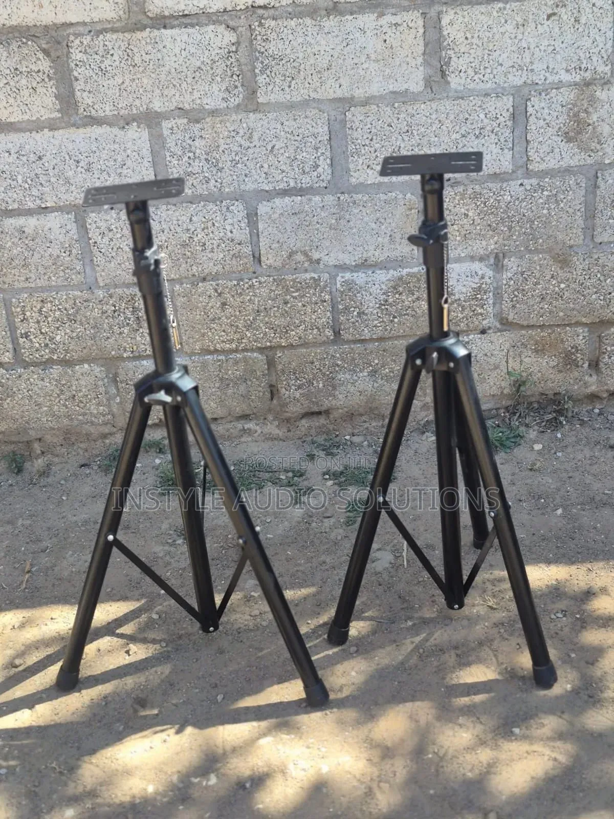 Adjustable Black Metallic Top Quality Speaker Stands