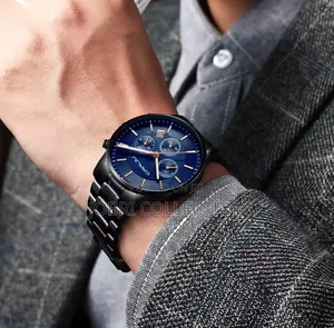 Black Strap Crrju Chronograph Gents Watch
